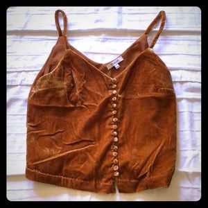 Madewell Velour tank - burnt orange